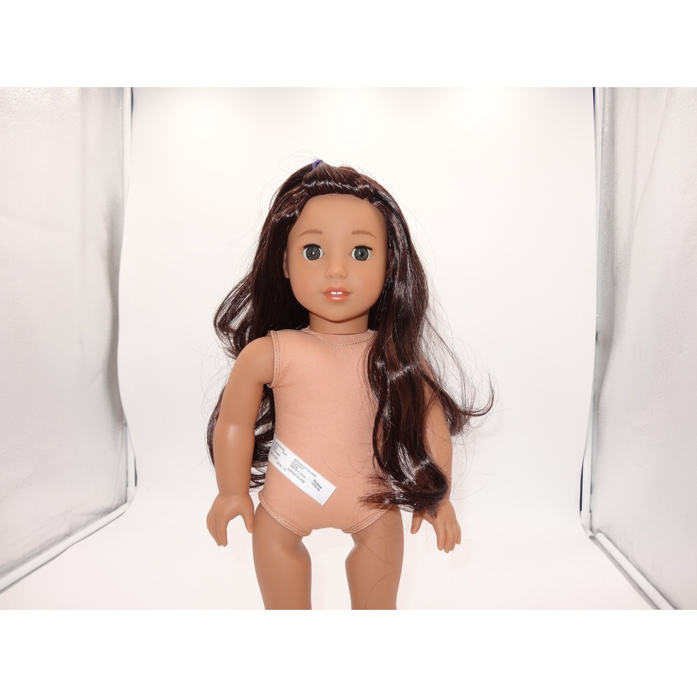 American Girl 2017 Nanea 18" Doll Long Brown Hair Hawaiian BeForever Hazel Eyes - Picture 2 of 6